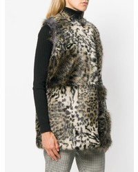 Stella McCartney Faux Fur Sleeveless Coat
