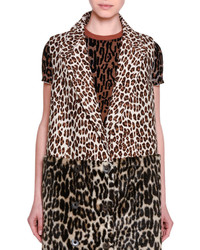 Stella McCartney Fur Free Leopard Print Gilet Vest