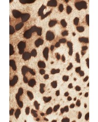 Dolce & Gabbana Dolcegabbana Lace Trim Leopard Print Satin Top