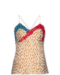 Tan Leopard Lace Sleeveless Top