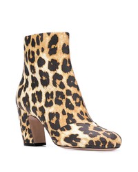 Miu Miu Leopard Print Ankle Boots