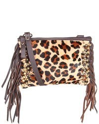 Tan Leopard Leather Bag