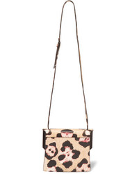 Givenchy Obsedia Shoulder Bag In Leopard Print Textured Leather Leopard Print