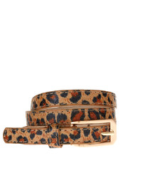 Asos Leopard Print Skinny Waist Belt