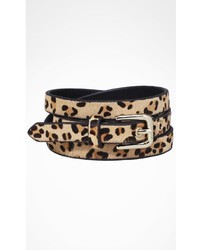 Express Leopard Skinny Belt