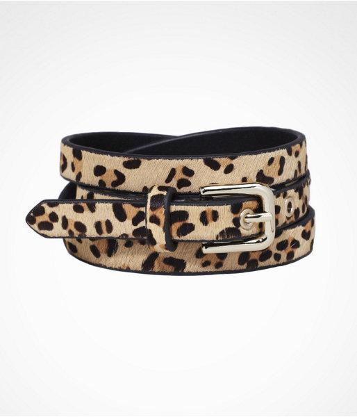 Express Leopard Skinny Belt, $24 | Express | Lookastic