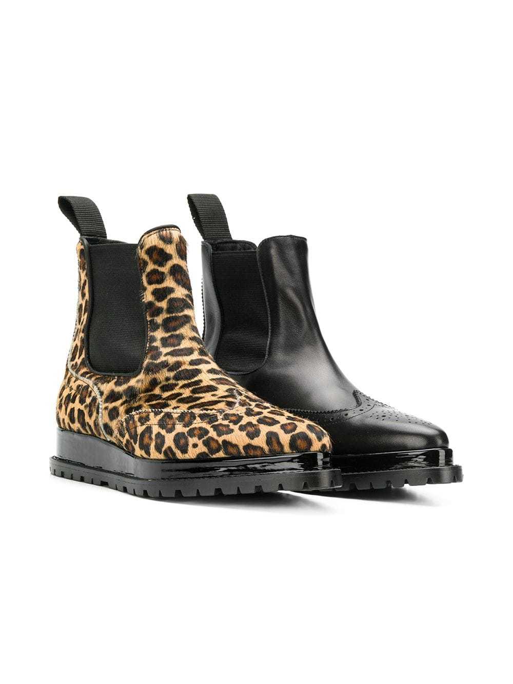 Sacai Leopard Print Chelsea Boots, $296 | farfetch.com | Lookastic