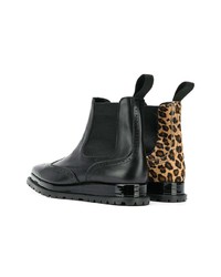 Sacai Leopard Print Chelsea Boots