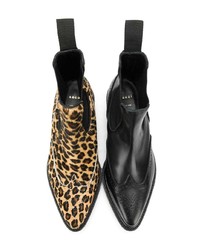 Sacai Leopard Print Chelsea Boots