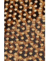 Christian Louboutin Loubiposh Spiked Leopard Print Patent Leather Clutch Leopard Print