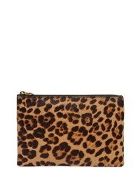 Madewell The Leather Pouch Clutch In Genuine Calf Hair