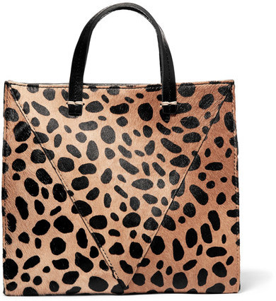 Clare Vivier Clare V Simple Mini Leopard Print Calf Hair And Textured  Leather Shoulder Bag Leopard Print, $325, NET-A-PORTER.COM