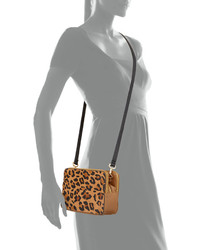 French Connection Cosmic Small Calfhair Crossbody Bag Leopard