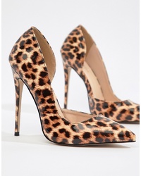 Public Desire Sweet Leopard Patent Court Shoes