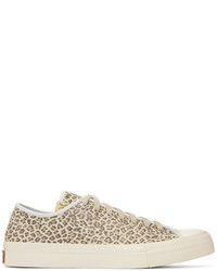 Tan Leopard Leather Shoes