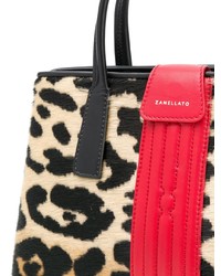 Zanellato Leopard Print Small Tote Bag
