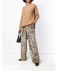 Michel Klein Leopard Print Wide Leg Trousers