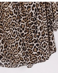 ChicNova Leopard Print V Neckline Blouse