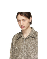 Needles Beige And Brown Leopard One Up Cowboy Shirt