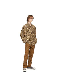 Wacko Maria Beige Leopard Army Shirt