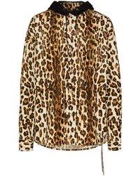 Mastermind Japan Hooded Leopard Print Shirt