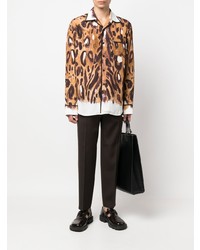 Marni Leopard Print Button Up Shirt