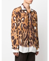 Marni Leopard Print Button Up Shirt
