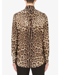 Dolce & Gabbana Leopard Print Cotton Shirt