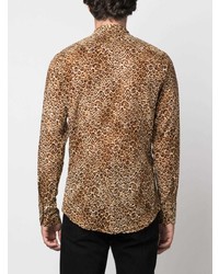 DSQUARED2 Leopard Print Cotton Shirt