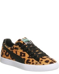 Puma Clyde Pony Hair Leather Trainers