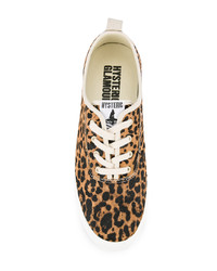 Hysteric Glamour Leopard Print Lace Up Sneakers