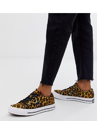 Converse One Star Pony Hair Leopard Print Trainers