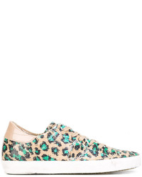 Philippe Model Leopard Pattern Sequinned Sneakers