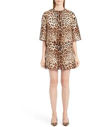 Dolce & Gabbana Dolcegabbana Embellished Leopard Print Mikado Skirt