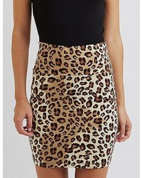 Charlotte Russe Leopard Bodycon Mini Skirt