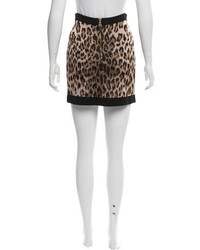 Balmain Leopard Patterned Mini Skirt