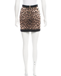 Balmain Leopard Print Mini Skirt