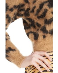 Toga Leopard Jacquard Knit Wool Blend Sweater