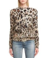 Saint Laurent Leopard Pattern Mohair Sweater, $1,290 | Nordstrom