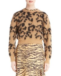 Tan Leopard Mohair Sweater