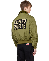 Kenzo Khaki Paris Boxy Bomber Jacket