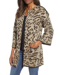Wit & Wisdom Reversible Tiger Jacquard Sweater Jacket