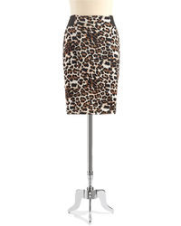 Buffalo David Bitton Leopard Pint Bodycon Skirt