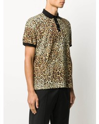 Just Cavalli Leopard Print Polo T Shirt