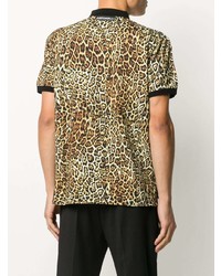Just Cavalli Leopard Print Polo T Shirt