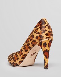 Diane von Furstenberg Pointed Toe Pumps Anette Leopard High Heel