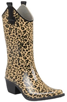 target leopard rain boots