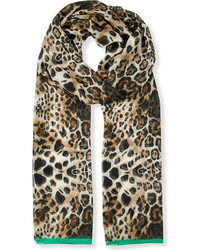 Beatrice Jenkins Leopard Lux Silk Scarf