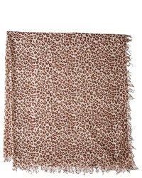 Chan Luu Leopard Cashmere And Silk Scarf Scarves
