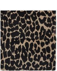 Maje Padded Leopard Print Cotton Scarf